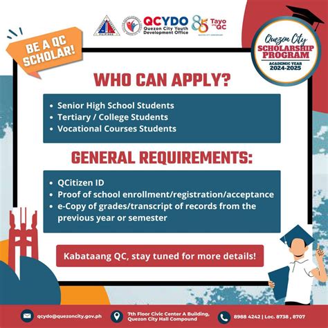 QC Youth Development Office, 7th Floor Civic Center A Building, Quezon.